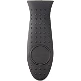Amazon Basics Silicone Hot Skillet Handle Cover Holder, Black
