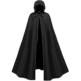 SightYoung Women Renaissance Cloak with Arm Holes,Medieval Cloak with Hood,Adult Hobbit Cape Halloween
