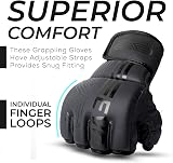 EVO Fitness MMA Gloves Matte Black Medium for Men Women Muay Thai Boxing view 2