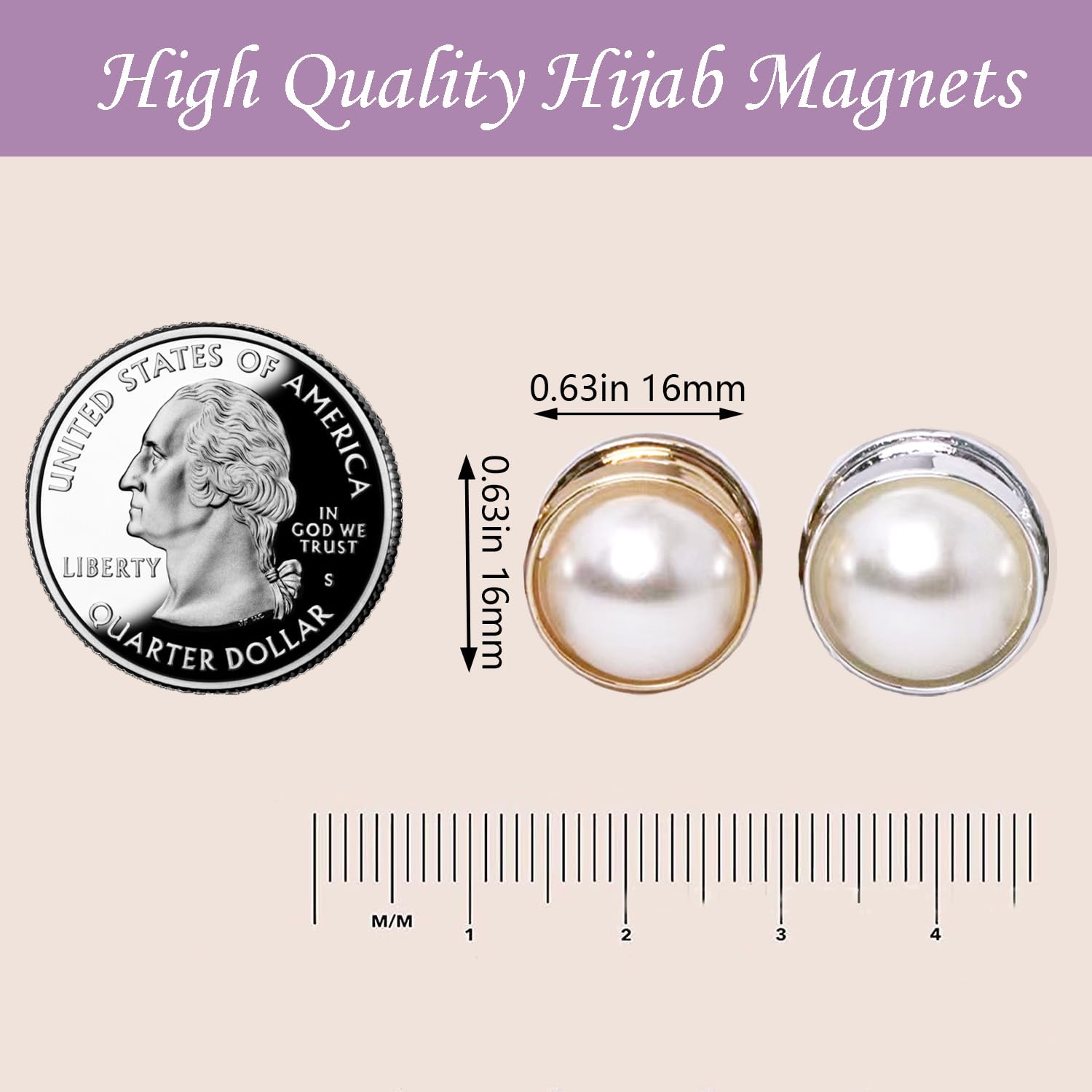 Strong Hijab Magnets Pearl Safety Magnetic Hijab Pins for Clothes Scarves Niqab Hijab Magnet for Women Girls Magnets for Hijab