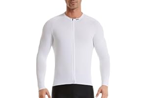 WULIBIKE Men's Cycling Jerseys Long Sleeve Bike Biking Shirts Full Zip with Pockets Road Bicycle Clothing