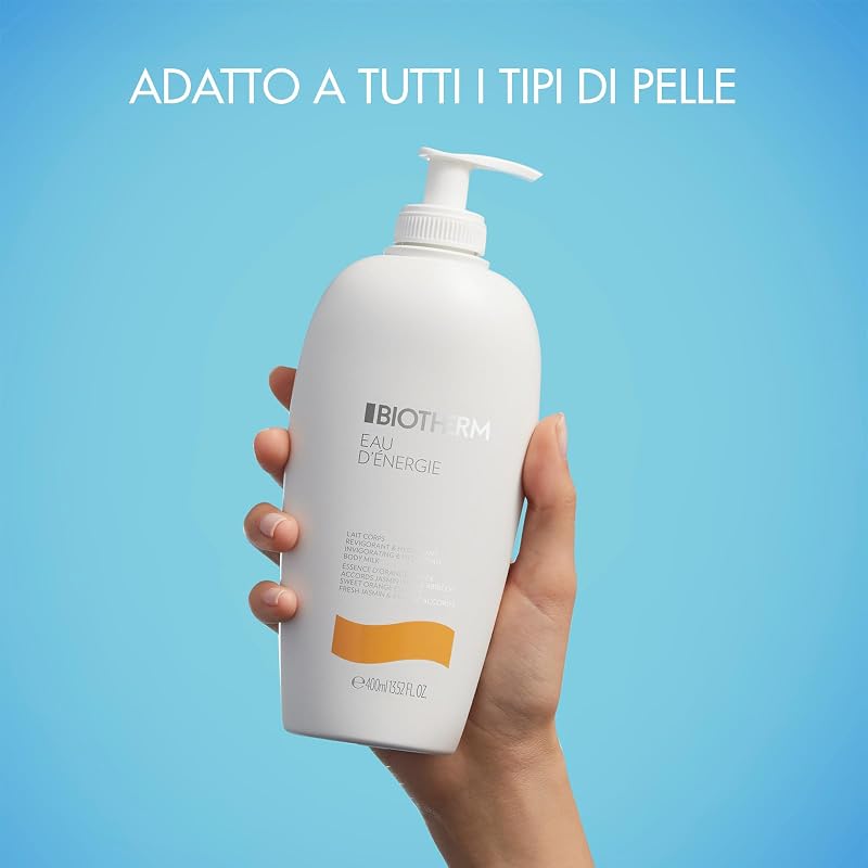 Eau D'Energie Body Milk, Latte Corpo Idratante e Rivitalizzante, Per Tutti i Tipi di Pelle, Profumato, Idrata e Leviga la Pelle, Con Estratti di Albicocca, Vitamina E e Vitamina F, 400 ml