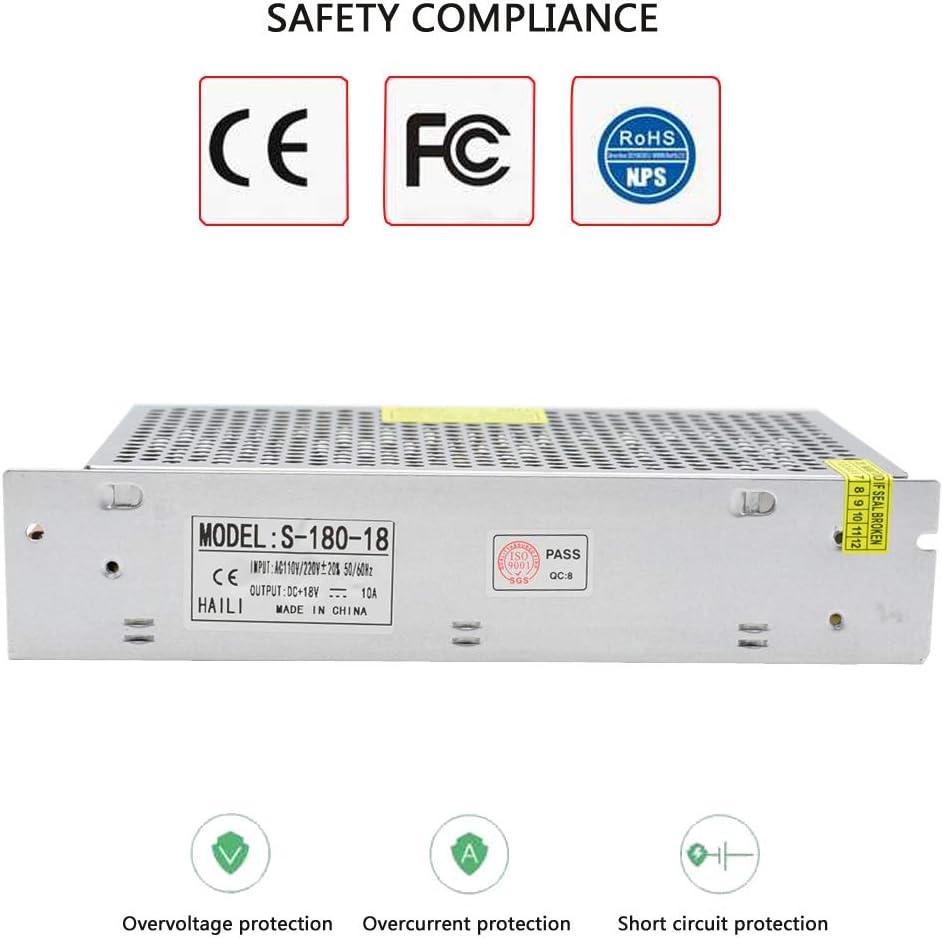 DC 18V 10A 180W Universal Regulated Switching Power Supply AC 110/230V to DC 18V Transformer Driver Converter - Image 3