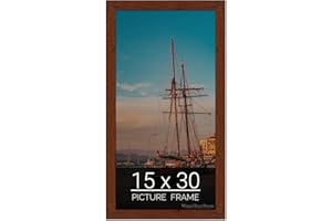 wallsthatspeak 15x30 Dark Walnut Rustic Pine Picture Frame for Puzzles Posters Photos or Artwork