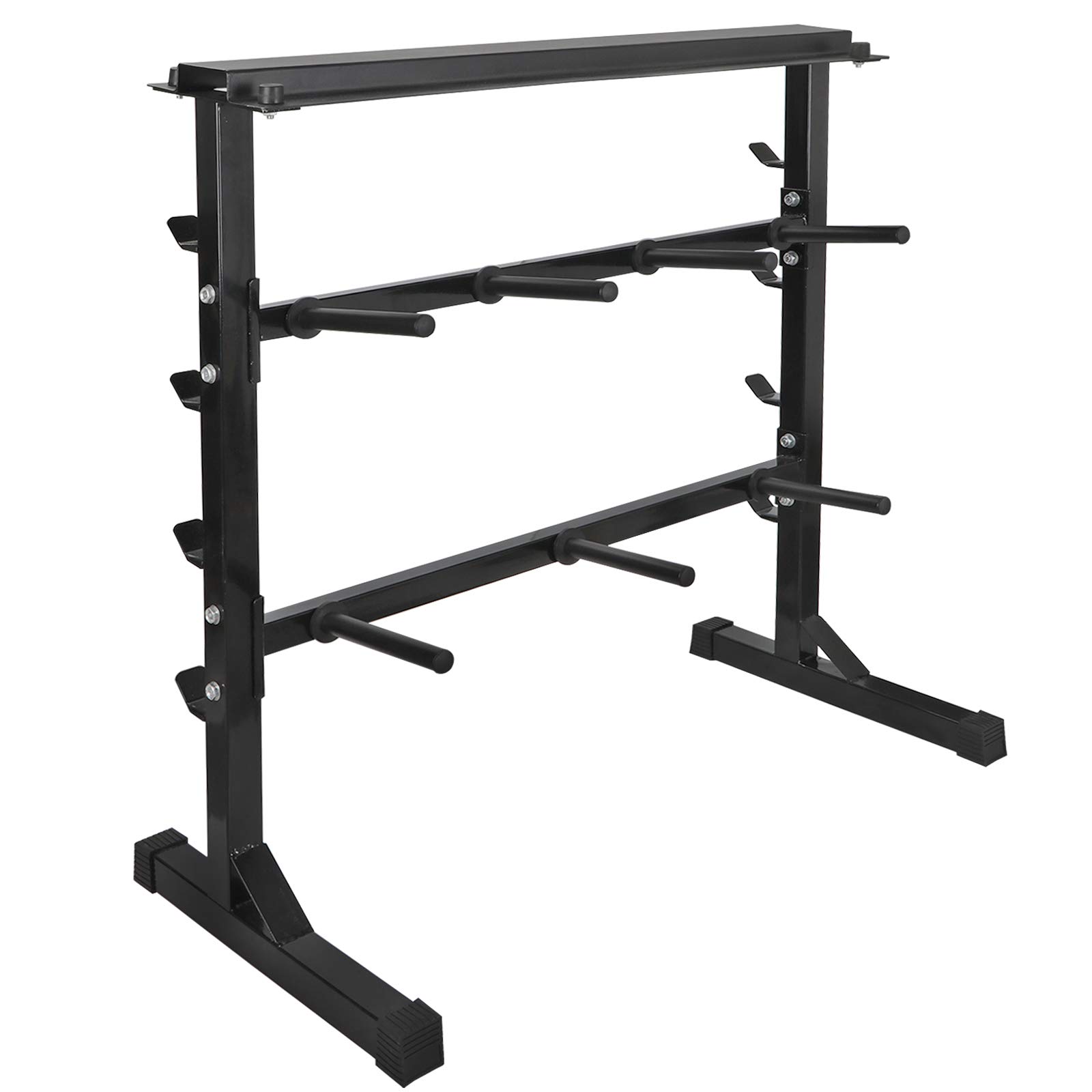 Olympic Weight Plate Barbell Plates Rack Bumper Bar Stand Holder