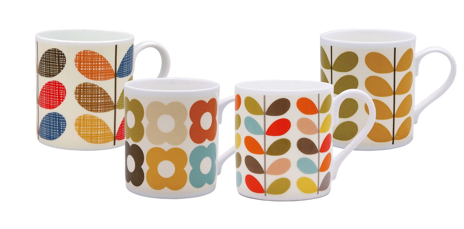4 x Orla Kiely Mixed Design Mugs Amazon.co.uk Kitchen & Home