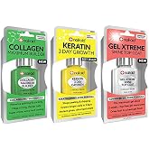 NAIL-AID Collagen Base + Keratin Growth + Gel Top Coat, Clear, 3 Count
