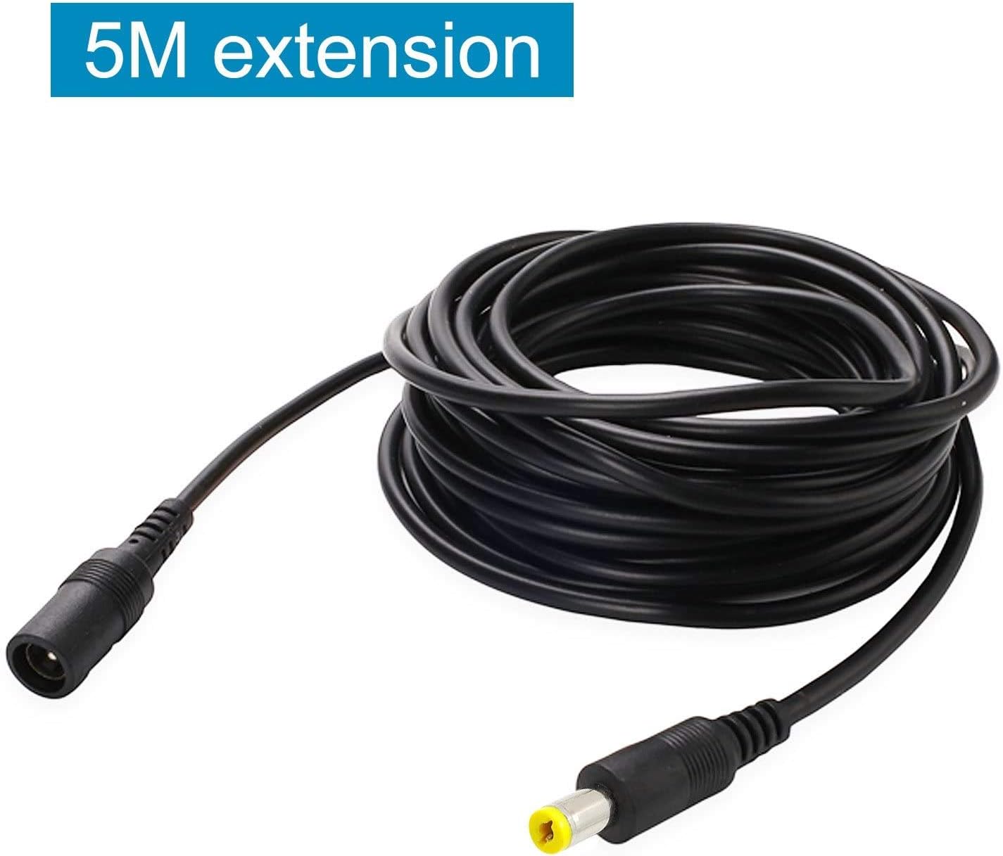 GENBOLT 5.5 x 2.1mm DC Power Plug to Socket CCTV Extension Lead Cable 5 Meters, Extension Lead Cable 3m, 16.4 feet - Image 4