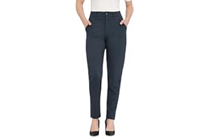 Bamans Womens 27"/29" Dress Pants Work Office Slacks Business Casual Stretch Skinny Leg with Pockets