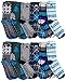 Sockbin Mens Fuzzy Socks, Holiday Gift, Non-Skid Sole, Plush, Softest