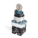 APIELE 22MM 3 Position Key Switch 2NO XB2-20Y/31