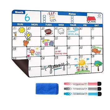 Calendario magnético de borrado en seco, calendario magnético para ...