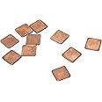 100pcs Copper Pad Shim Thermal Kit,Pure Copper Heatsink,Low Profile Copper Plate Cooler Heat Sink for Cooling PC Components Laptop IC Chips CPU VGA, RAM, VRAM, PS5, M.2 SSD(15x15x0.5mm)