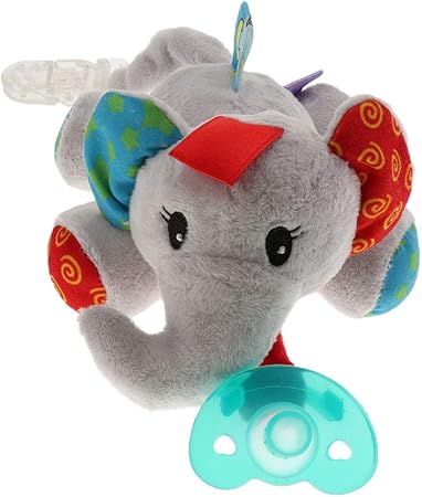 Amazon Co Jp おしゃぶりホルダー ぬいぐるみ おしゃぶり クリップ付き 落下防止 新生児 ベビー 産後用品 全５種 象 ベビー マタニティ