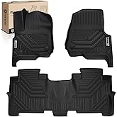 YHTAUTO Floor Mats Compatible with Ford Expedition Max & Lincoln Navigator L Models 2018-2024 (8 Seats), TPE Floor Liners All-Weather Protection Custom Fit, 1st & 2nd Row, Set of 3