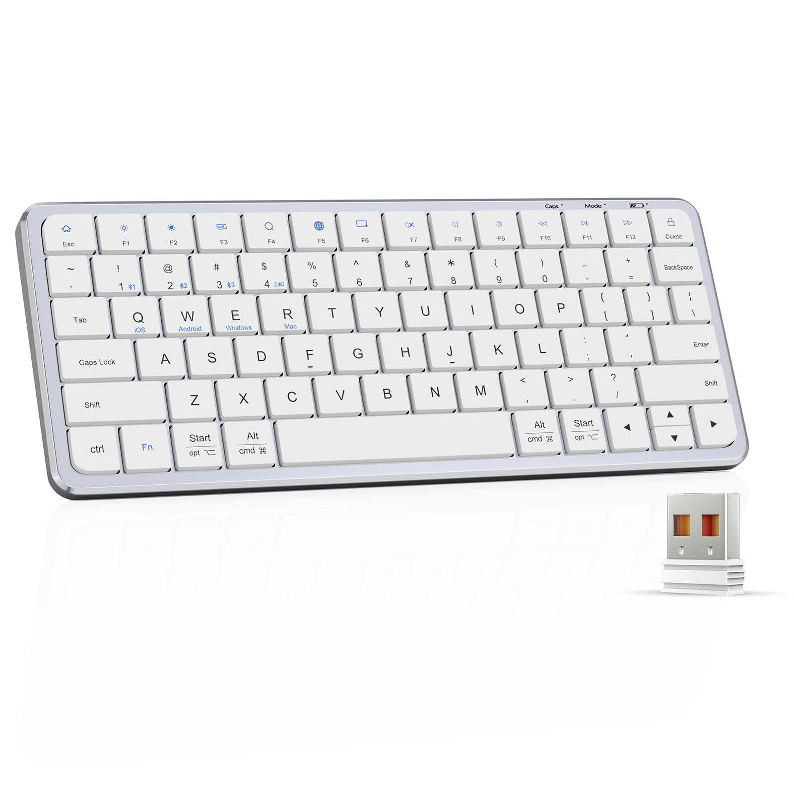 YORUNOHOSHI 2.4G Wireless Keyboard, Ultra Slim Dual