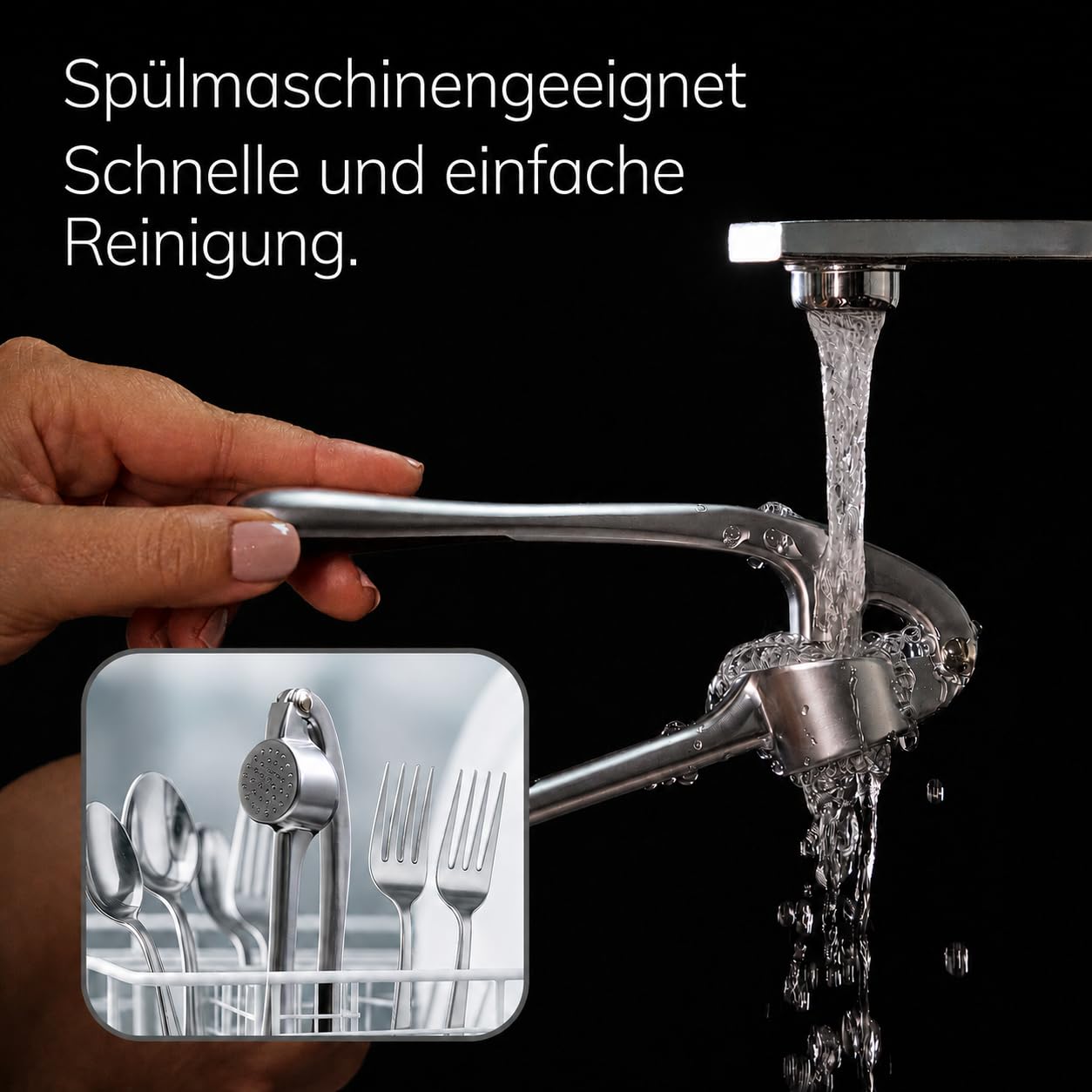 ProGarlic® - Premium Knoblauchpresse - Handlich & Leicht zu Reinigen - Zerkleinert Knoblauch & Ingwer Mühelos (Kein Schälen Nötig) - Extra Stark & Strapazierfähig 4