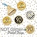 Black and Gold 90th Birthday Party Favor Chocolate Kisses Candy Stickers - 180 Stickers