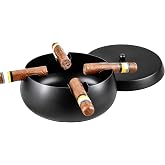Extra Large Cigar Ashtray with Lid For Outdoors Indoors Outside Patio Home Desktop Decor,1.3