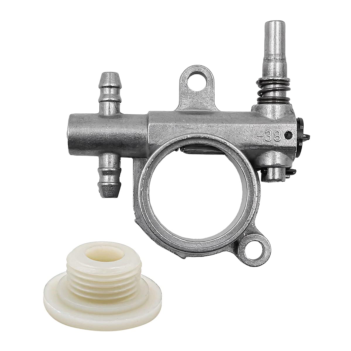 Hsthe Sea 1 Set 2500/3800 Chainsaw Oil Pump Chainsaw Spare Partswith Worm Drive Gear fits Chain Saw 25CC/38CC