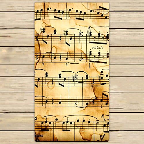 Custom Music Notes Towels,Beach Bath Pool Sprot Travel Hand Spa Towel Size 30x56 inches