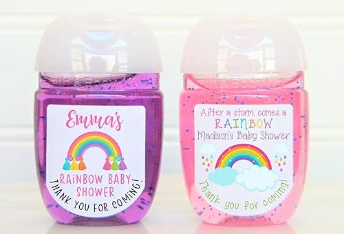 rainbow baby shower favors