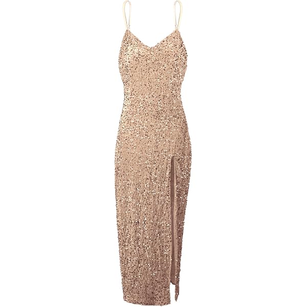 slim fit dress slacks Dash and Dot - GOLD SEQUIN GOWN