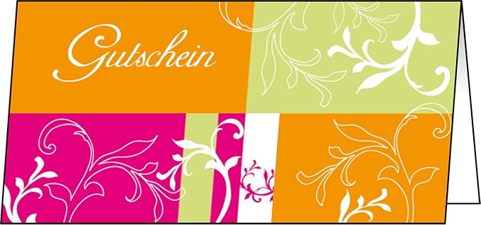 SIGEL DC154 Gutschein-Karten, Samba, mit Innentext, DIN lang, 25 Stück - weitere Designs