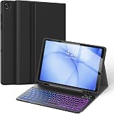 Soke Keyboard Case for Samsung Galaxy Tab A11+ Plus 11 Inch, Black | 7-Color Backlit Keys, Wireless Detachable Folio Keyboard Cover, Built in S Pen Holder, Different Viewing Angles