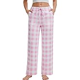 ROSA JUNIO Womens Pajama Pants with Pockets, Soft Drawstring Pajama Bottoms Women, Comfy Causal Sleep Lounge Pants