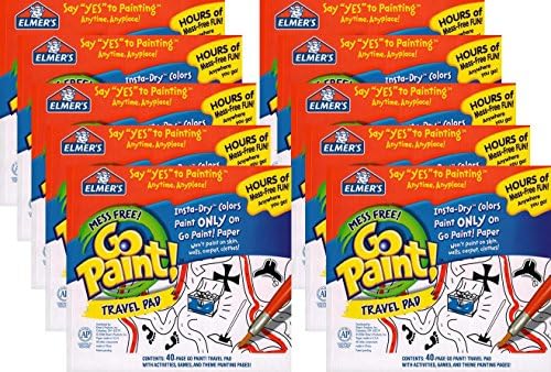 Elmer's Go Paint BULK PACK Mess Free Color Wonder Drawing Paper, Coloring Pads, (Multi Pack) (10, 40-Page)