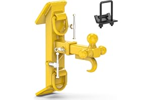 Upgraded Skid Hitch Attachment for Skidsteer 2" Receiver Hitch with 1/2" Towing D Rings,Heavy Duty Skid Steer Hitch Attachmen