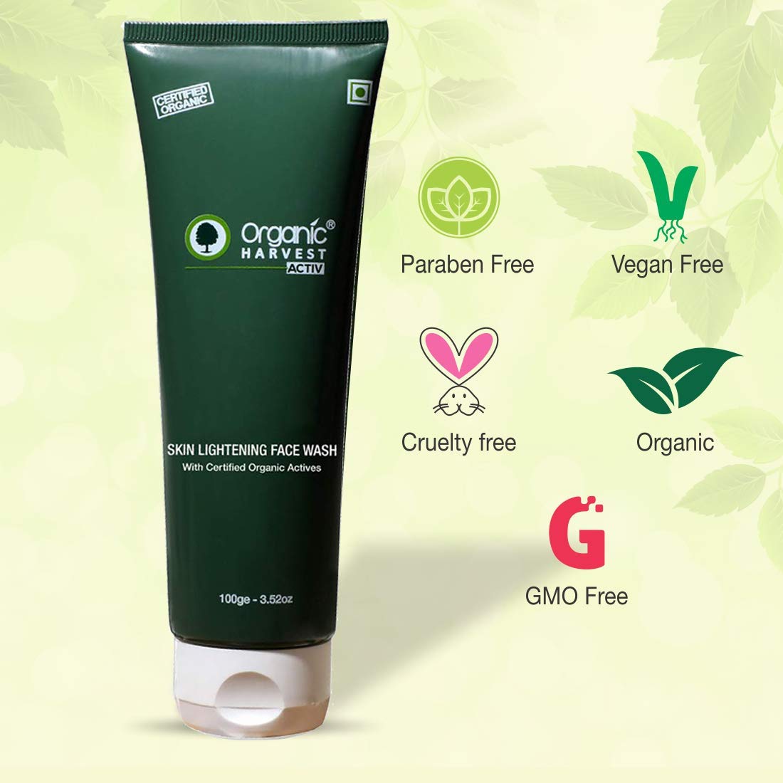 organic harvest skin lightening face wash