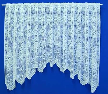 Georgina Jardiniere Net Curtain In White 150 Inches Wide 45 Inch
