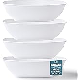 Posh Setting White Plastic Serving Bowls - Oval, 72 Ounce, 4 Pack