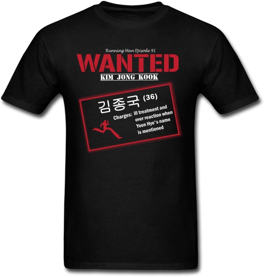 WANLI Creative Men's Episode Jongkook T-Shirts Black XXL
