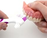 Ceonam Denture Brush 2 Pcs with White Carry Case Multi-Tier Bristles view 5