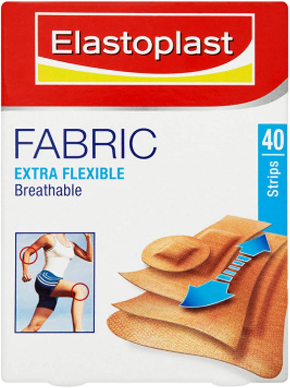 Elastoplast Plasters -Fabric - 40 (Assorted)-PACK OF 2, 40 Count (Pack of 2)