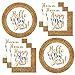 New Years Eve Essential Disposable Dinnerware Party Pack Supplies For New Years Party For 25 Black and Gold Hello New Year Paper Plates and Napkins