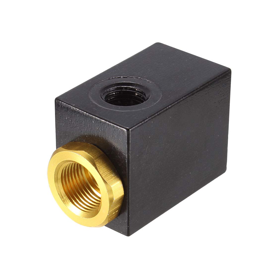 sourcing map G1/4" Thread Pipe Pneumatic Quick Exhaust Control Valve QE-02 Black