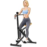 OWLSKY Squat Rowing Machine for Home Gym, Compact Foldable Squat Exercise Machine with LCD Monitor, Low-Impact Workout, Adjustable Seat, 350 LBS, Full-Body Fitness Equipment