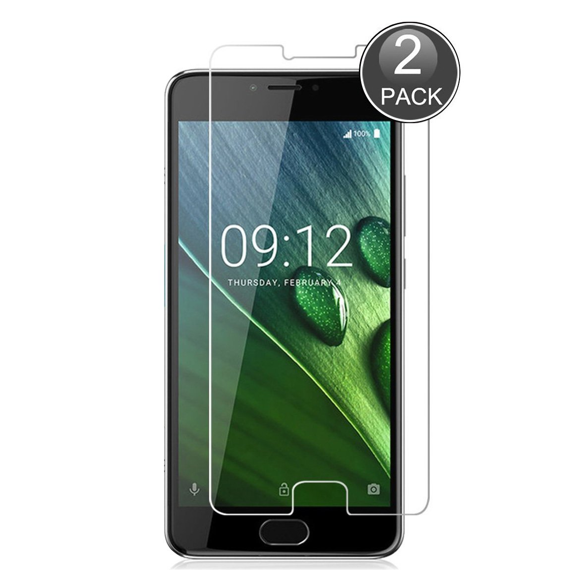 E-Hamii [2-Pack] Screen Protector for Sony XA1 Ultra, 9H Tempered Glass Protective Cover, HD Protect Film Anti-Scratch and Anti-fingerprint (Note: Not Full Coverage)