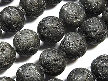 90 STK Lava PERLEN EDELSTEIN NATURSTEIN RUND 4mm SCHWARZ New Gemstone Beads LAVAPERLEN Halbedelstein Edelsteine Strang Schmuckperlen Schmuckstein für DIY Kette Basteln L28