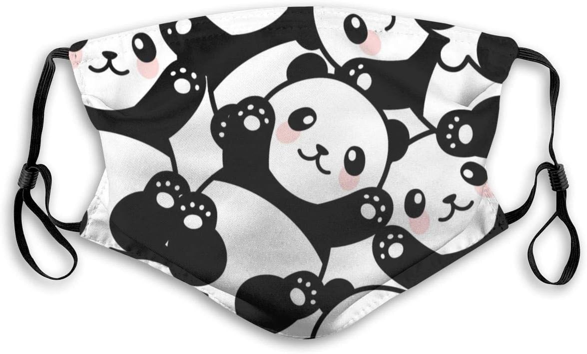 LucaSng Cute Cartoon Panda Printing Fashion Mouth Mask Reusable Anti Dust Mask Unisex Face Mask
