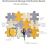 MCLEULLA 12pcs Felt Memo Cork Board Tiles Wall Stickers - Decorative view 2