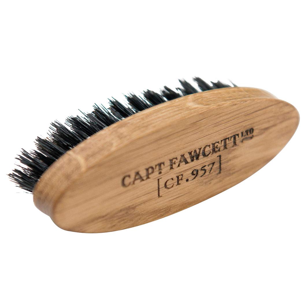 Captain Fawcett Wild Boar Bristle Moustache Brush – Handcrafted Grooming Brush for Men – Tames, Shapes & Distributes Wax Evenly for a Well-Styled Moustache