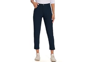 M MOTEEPI 7/8 Golf Pants Women with 4 Pockets Lightweight Stretchy Work Hiking Travel Pants Outdoor