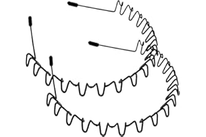 2Pcs Black Wave Elastic Headband,Non-slip Metal Hair Hoop,Headband Black Hair Hoop,Metal Headbands for Women and Men