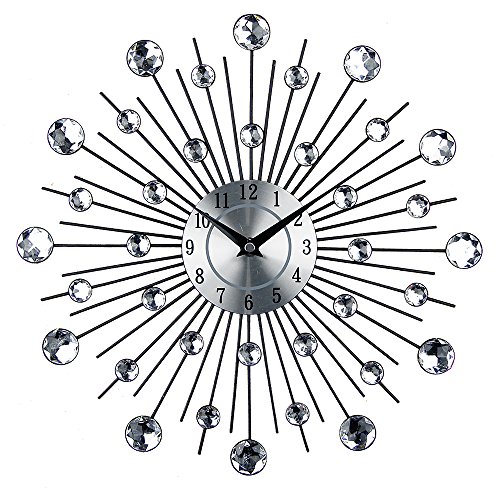 Timelike 3D Crystal Wall Clock Celebration Decorative Metal Wall