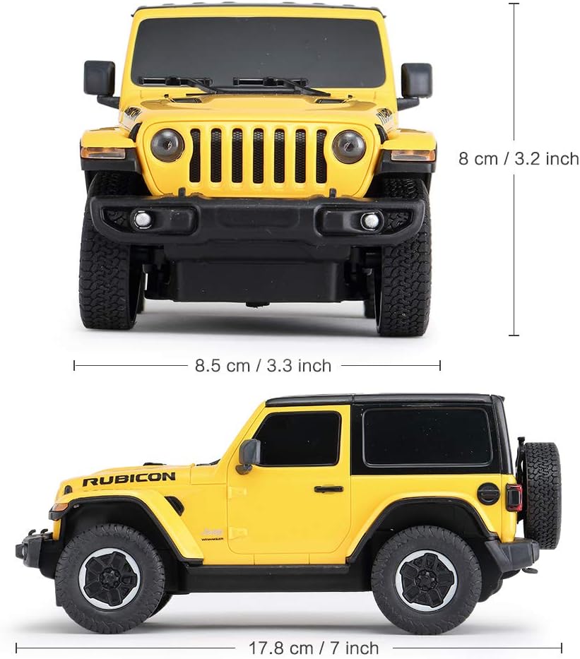 RASTAR Jeep Wrangler JL 1:24 RC Toy Car, Remote Control Car, yellow, for Kids Girls Toddlers - Image 5